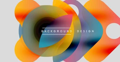 Abstract colorful layers create dynamic visual effect. Modern design elements Stockillustratie