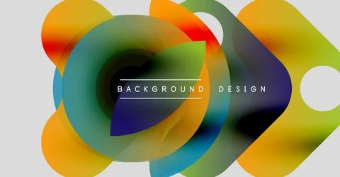 Abstract colorful layers create dynamic visual effect. Modern design elements Stockillustratie