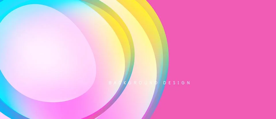 Abstract colorful layers create dynamic gradient. Pink dominates background, Stock Illustration