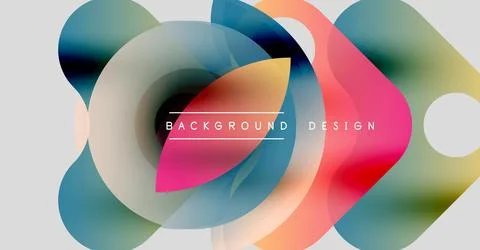Abstract colorful layers create dynamic visual effect. Modern design elements Stock Illustration