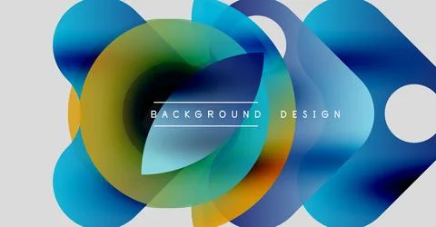 Abstract colorful layers create dynamic visual effect. Modern design elements Stockillustratie