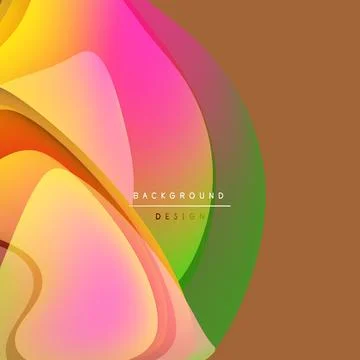 Abstract colorful layers create dynamic visual flow. Smooth gradients blend Stock Illustration