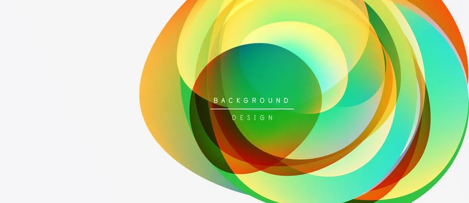 Abstract colorful layers create dynamic circular design. Modern background with Stock-Illustration