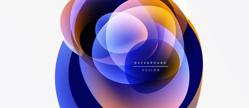Abstract colorful layers create dynamic visual effect. Overlapping shapes Stock-Illustration