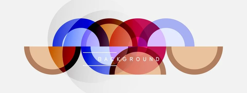 Abstract colorful layers create dynamic visual effect. Overlapping shapes Stock Illustration