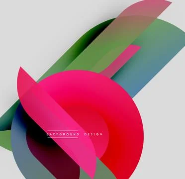 Abstract colorful layers overlap, creating dynamic visual effect. Modern design Stock Illustration
