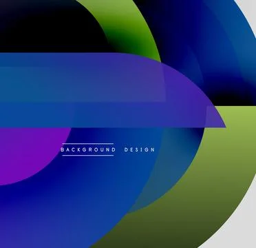 Abstract colorful layers overlap, creating dynamic visual effect. Gradient Illustrazione stock