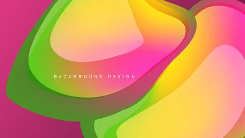 Abstract colorful layers overlap, creating dynamic visual flow. Bright gradients Illustrazione stock