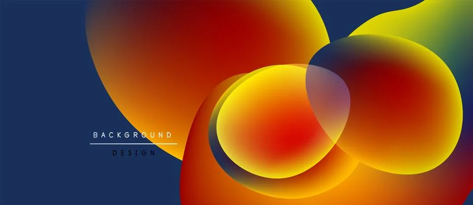 Abstract colorful layers overlap. Gradient shades create dynamic visual effect. Ilustración de archivo
