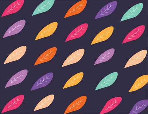 Abstract colorful leaves pattern Stock Illustration