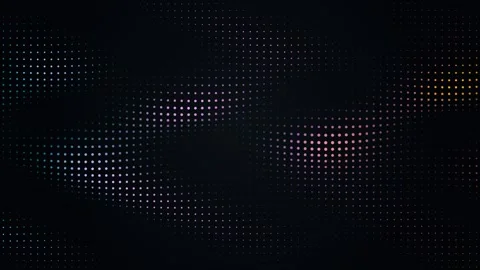 Abstract colorful LED dot matrix wave background Stock Footage 335933860