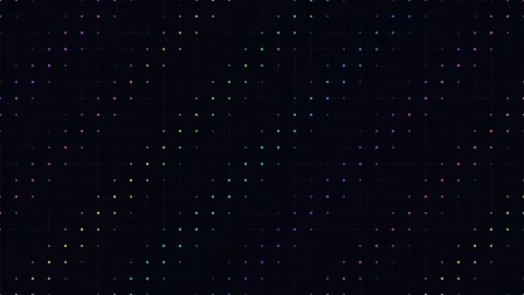 Abstract Colorful LED Grid Background with Glowing Dots Vídeos de archivo 340314253