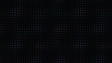 Abstract colorful LED pixel grid pattern blinking on black background Stock Footage 335932661