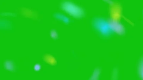 Abstract colorful lens lights floating green screen overlay video effect 4k Stock Footage 289911342
