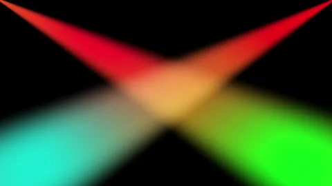 Abstract colorful light beams projecting against a dark black background. Stock Footage 320759839