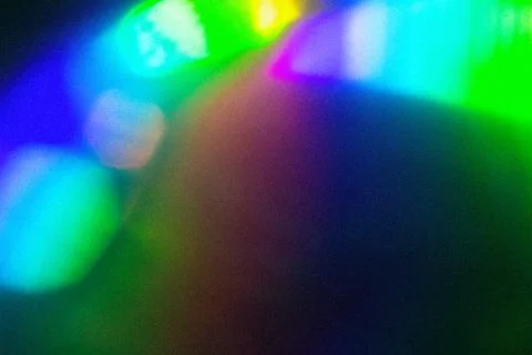 Abstract colorful light creating soft bokeh effects and vibrant neon glows Stock Photos