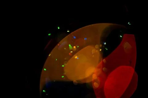 Abstract colorful light pattern on black background Stockfoto's