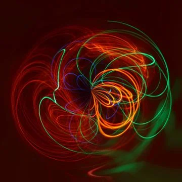 Abstract colorful light rays in circular pattern Stock Illustration