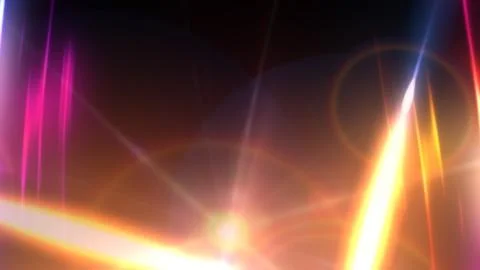 Abstract colorful light rays creating vibrant lens flares Stock Photos
