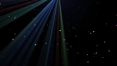 Abstract Colorful Light Rays Emanating From A Point Against A Dark Background Stock Footage 346869023