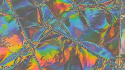 Abstract colorful light refraction pattern with vibrant rainbow prism color.. Stock Photos