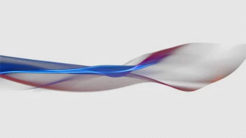 Abstract Colorful Light Wave. Alpha Channel, Seamless Loop Overlay Vidéo 334075599