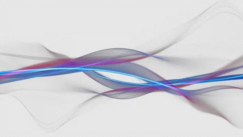 Abstract Colorful Light Wave. Alpha Channel, Seamless Loop Overlay Vidéo 334077658