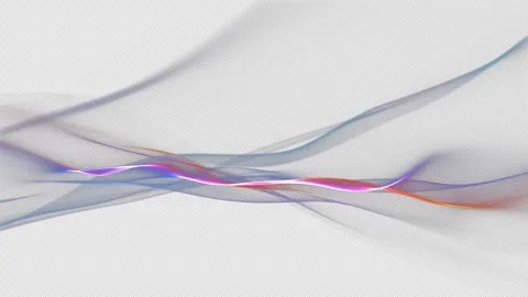 Abstract Colorful Light Wave. Alpha Channel, Seamless Loop Overlay Vidéo 334323164