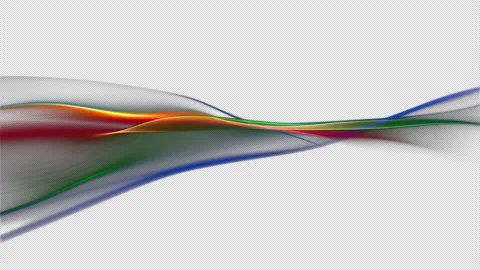 Abstract Colorful Light Wave. Alpha Channel, Seamless Loop Overlay Vidéo 334559974