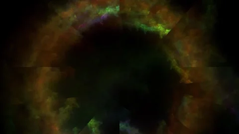 Abstract Colorful Light Waves and Geometric Textures on Dark Background Stock Footage 346128231