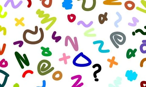 Abstract colorful line doodle pattern. fun creative art background. Stock Illustration