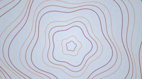 Abstract colorful line pattern with concentric circles Stock Illustration