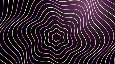 Abstract colorful line pattern with concentric circles Stock Illustration