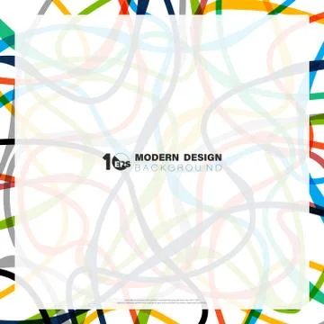 Abstract colorful line pattern design of minimal design artwork pattern Stock Illustration