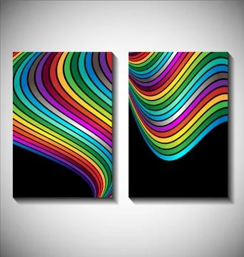 Abstract colorful lines background Stock Illustration