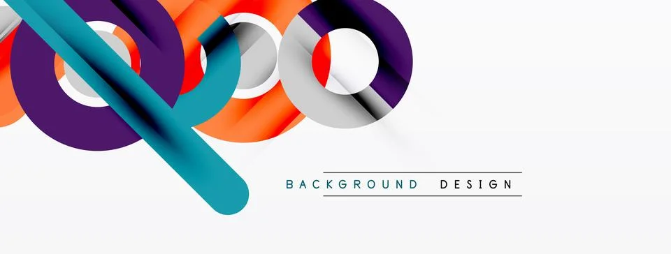Abstract colorful lines create dynamic composition. Modern design elements Stock Illustration