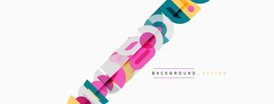 Abstract colorful lines create dynamic background. Text reads background de.. Stock Illustration