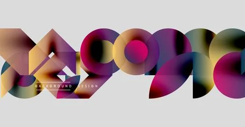 Abstract colorful lines form dynamic composition. Modern design elements create Stock Illustration