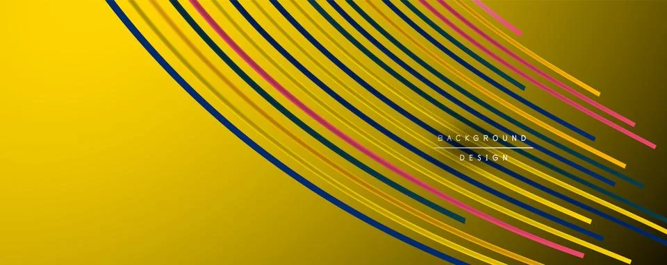 Abstract colorful lines vector background. Internet, big data and technology Stock Illustration