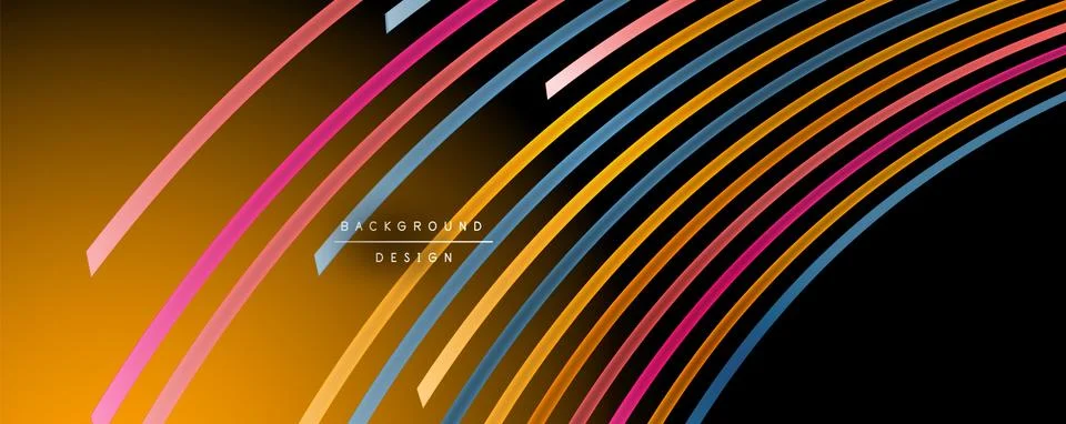 Abstract colorful lines vector background. Internet, big data and technology Stock Illustration