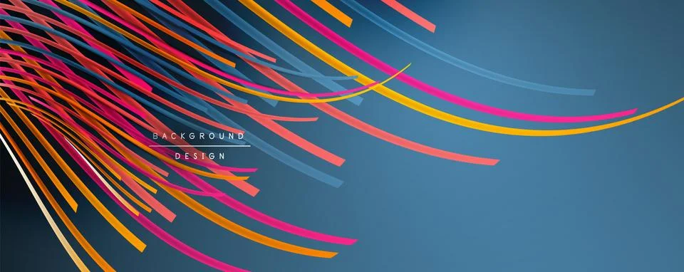 Abstract colorful lines vector background. Internet, big data and technology イラスト素材