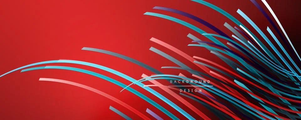 Abstract colorful lines vector background. Internet, big data and technology イラスト素材