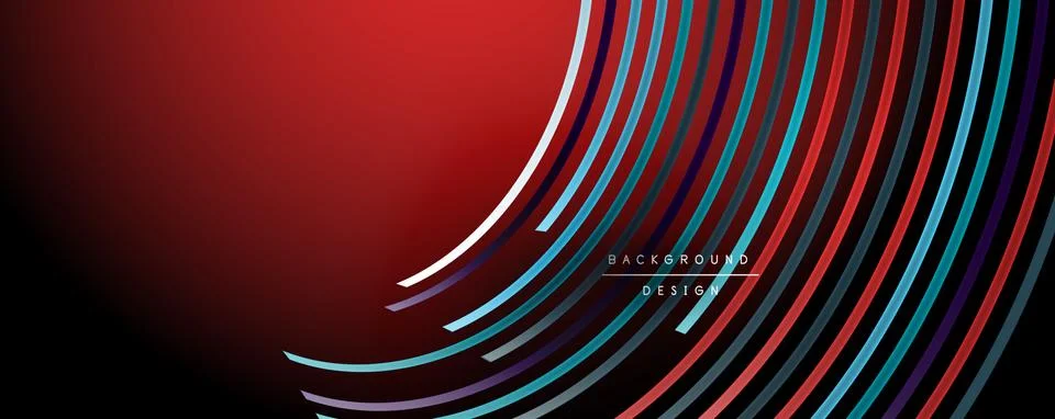 Abstract colorful lines vector background. Internet, big data and technology Stock Illustration