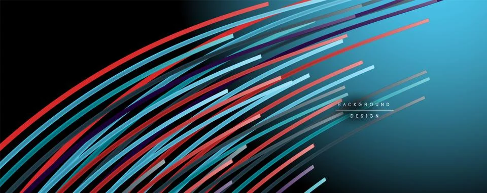 Abstract colorful lines vector background. Internet, big data and technology 스톡 일러스트