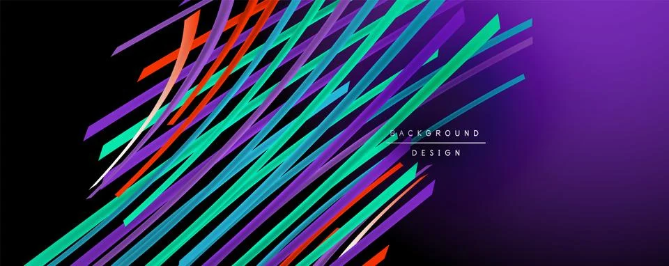 Abstract colorful lines vector background. Internet, big data and technology Stock Illustration