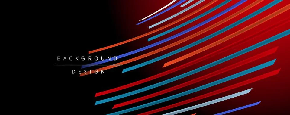 Abstract colorful lines vector background. Internet, big data and technology Stock Illustration