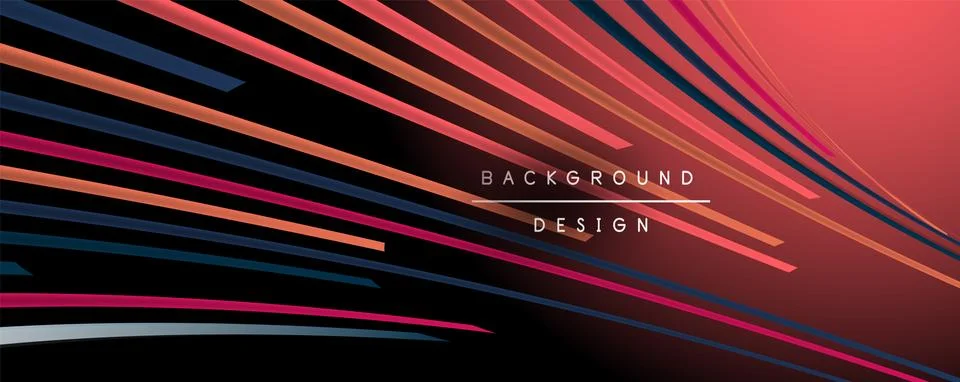 Abstract colorful lines vector background. Internet, big data and technology Stock Illustration