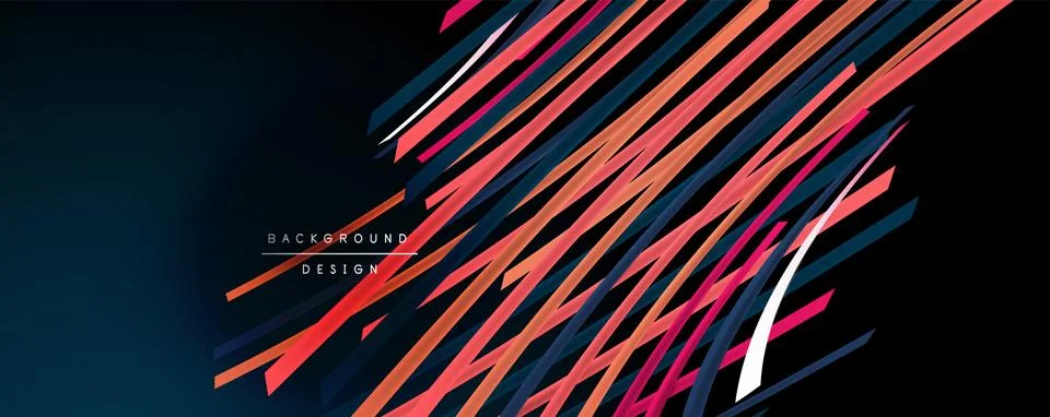 Abstract colorful lines vector background. Internet, big data and technology Stock Illustration