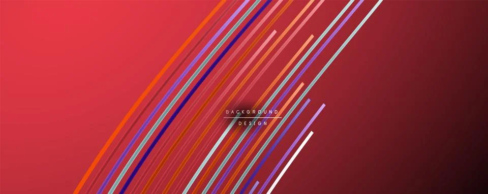 Abstract colorful lines vector background. Internet, big data and technology Stock Illustration