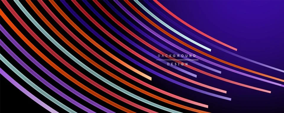 Abstract colorful lines vector background. Internet, big data and technology Stock Illustration